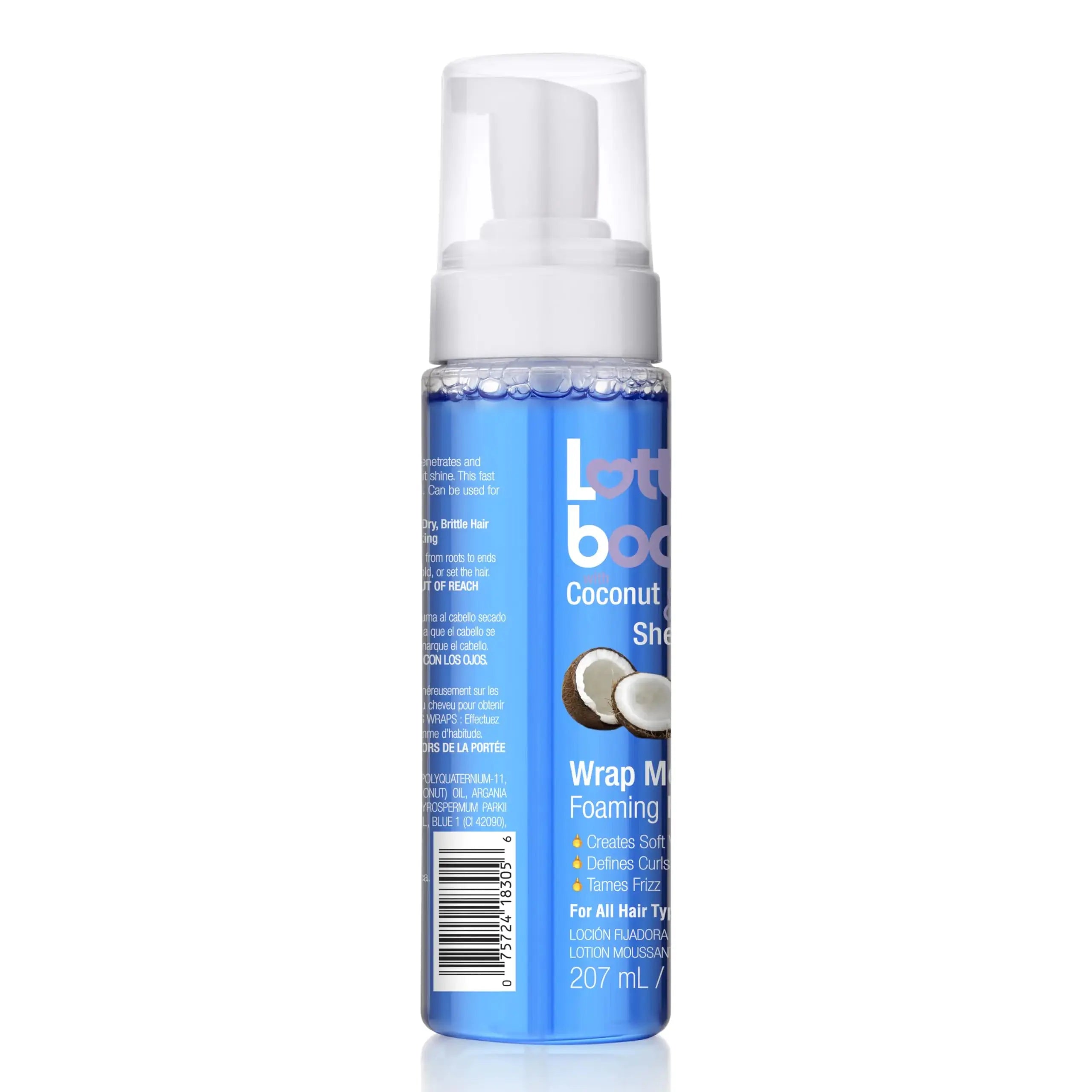 Lottabody Coconut Oil & Shea Foaming Curl Mousse - Defines Curls & Controls Frizz (7 Fl Oz) - Vivareflex Online