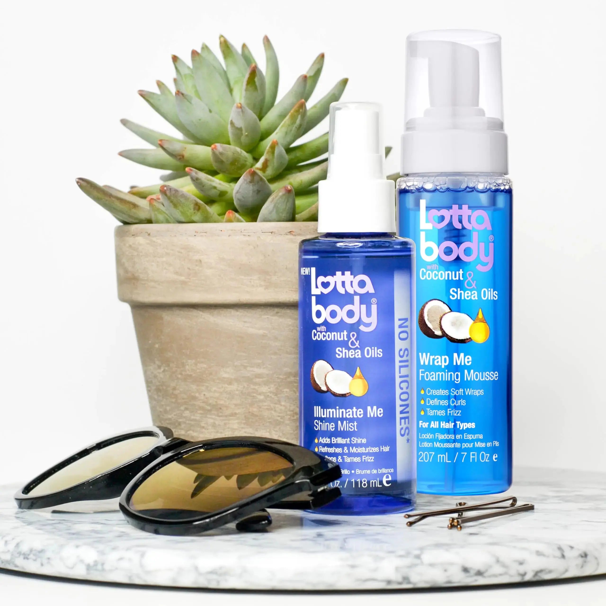 Lottabody Coconut Oil & Shea Foaming Curl Mousse - Defines Curls & Controls Frizz (7 Fl Oz) - Vivareflex Online