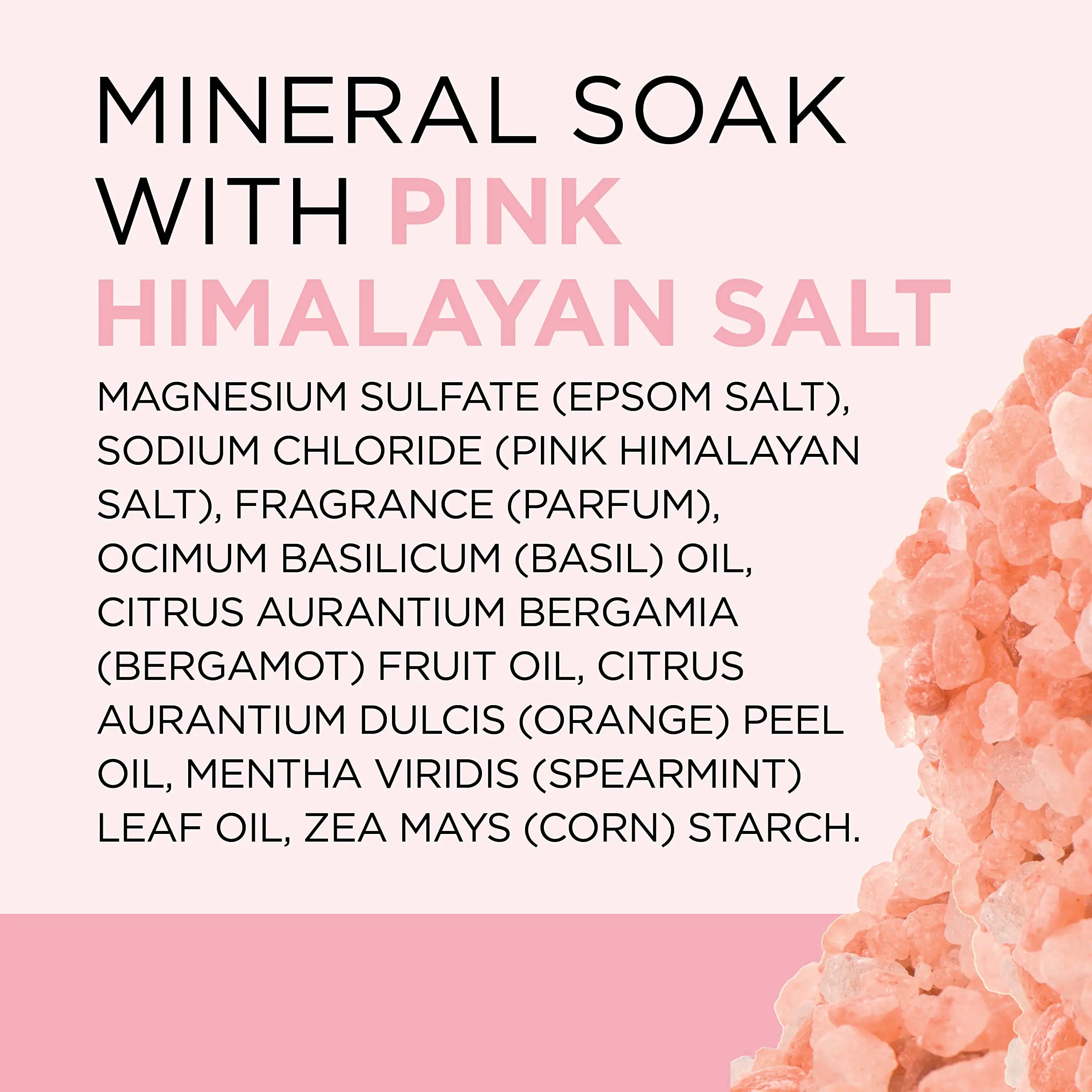 Bain de sel du Dr Teal avec du sel d'Epsom pur, restaure et reconstitue avec du minéral rose de l'Himalaya, 3 lb