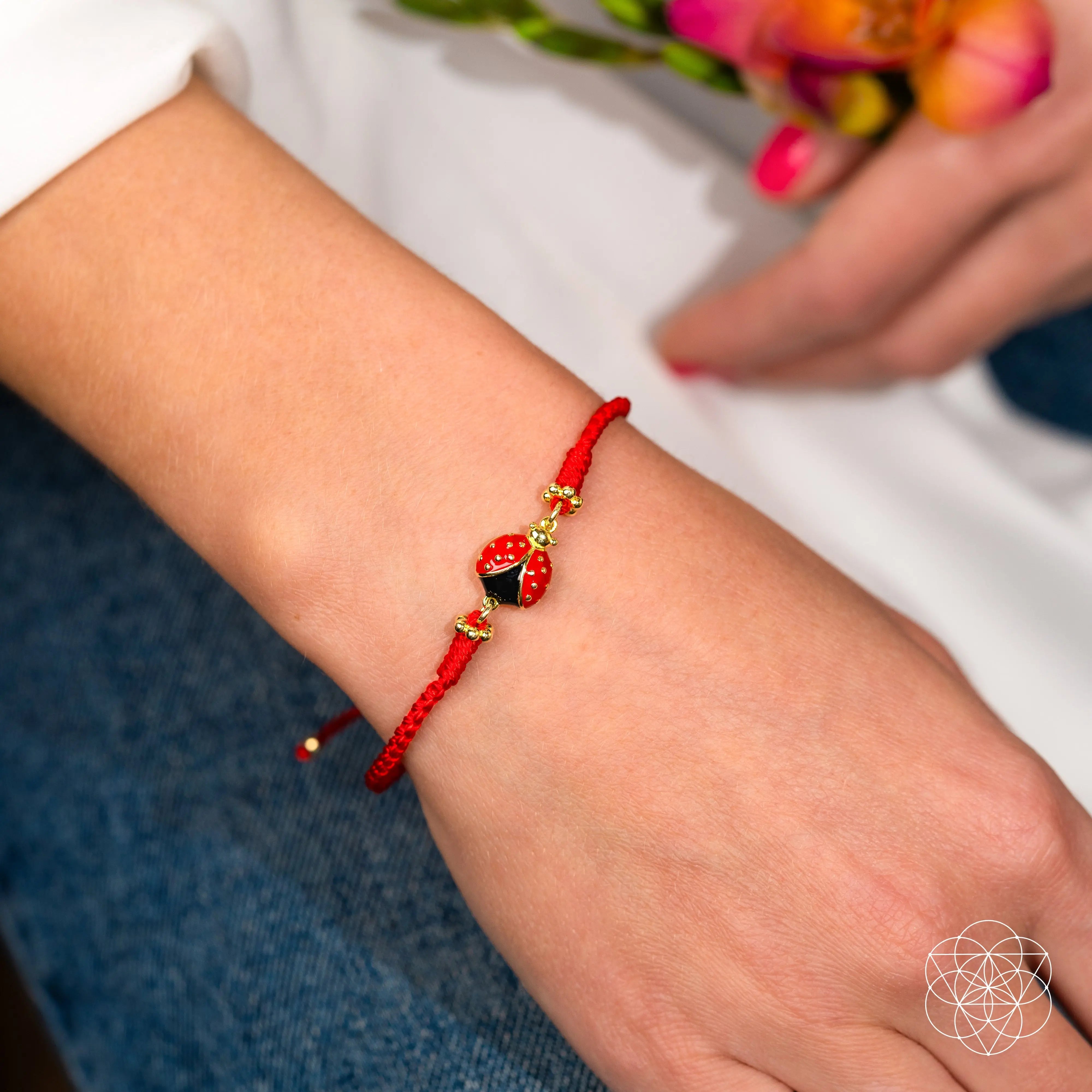 Lucky Ladybug - Four-Strand Red String Bracelet Conscious Items