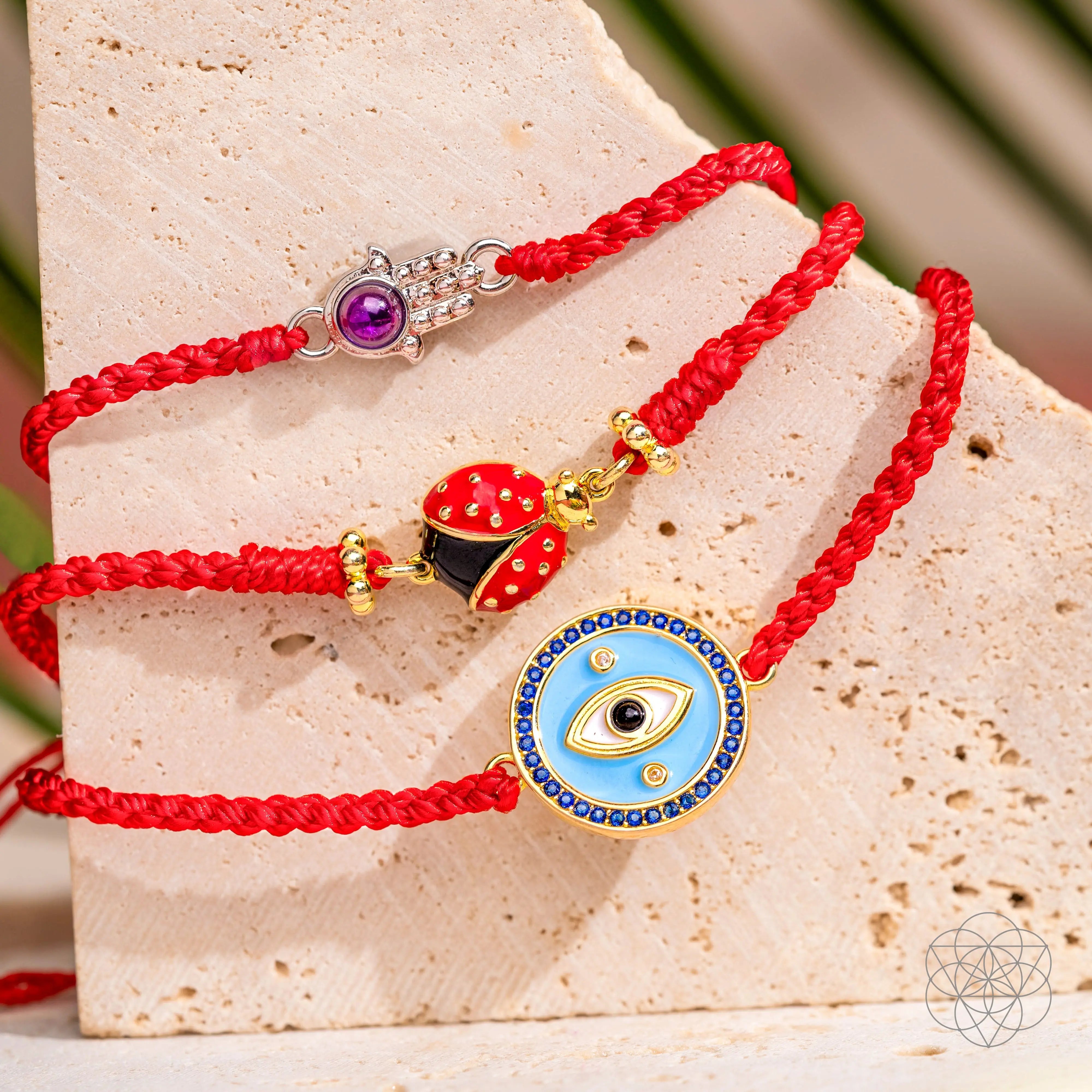 Lucky Ladybug - Four-Strand Red String Bracelet Conscious Items