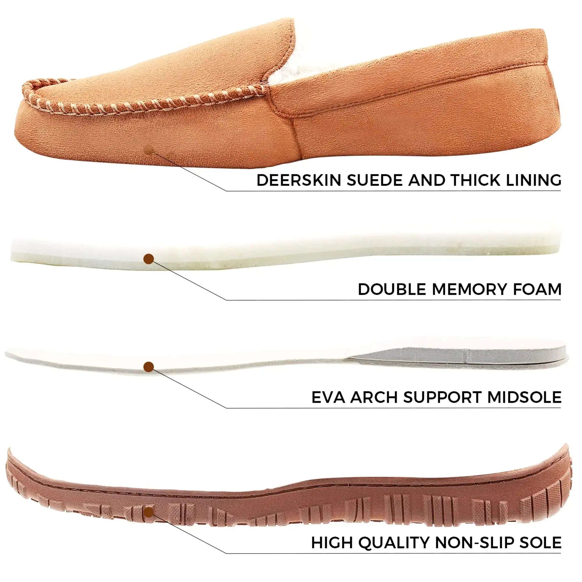 Mens Bedroom Shoes with Hard Sole 13 Beige_Vivareflex_Online