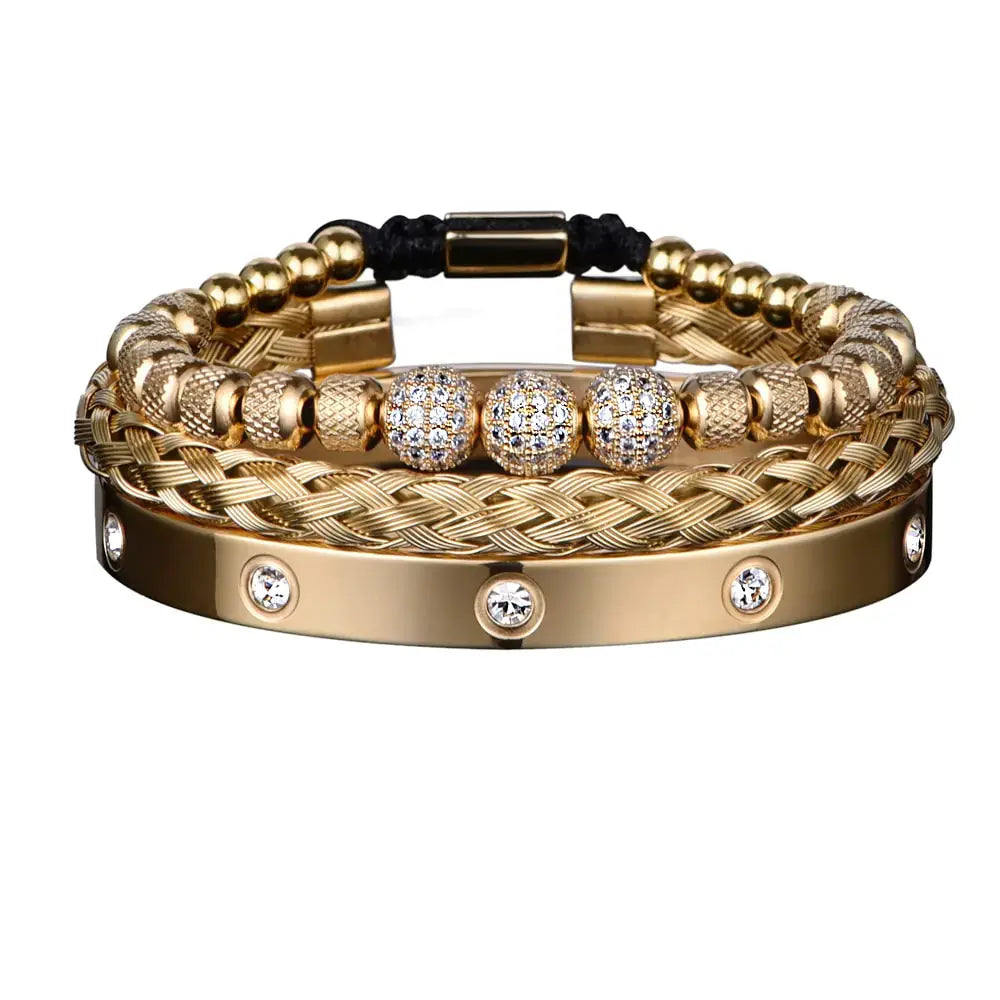 Luxury Micro Pave CZ Round Beads Royal Charm Men Bracelets Vivareflex Online