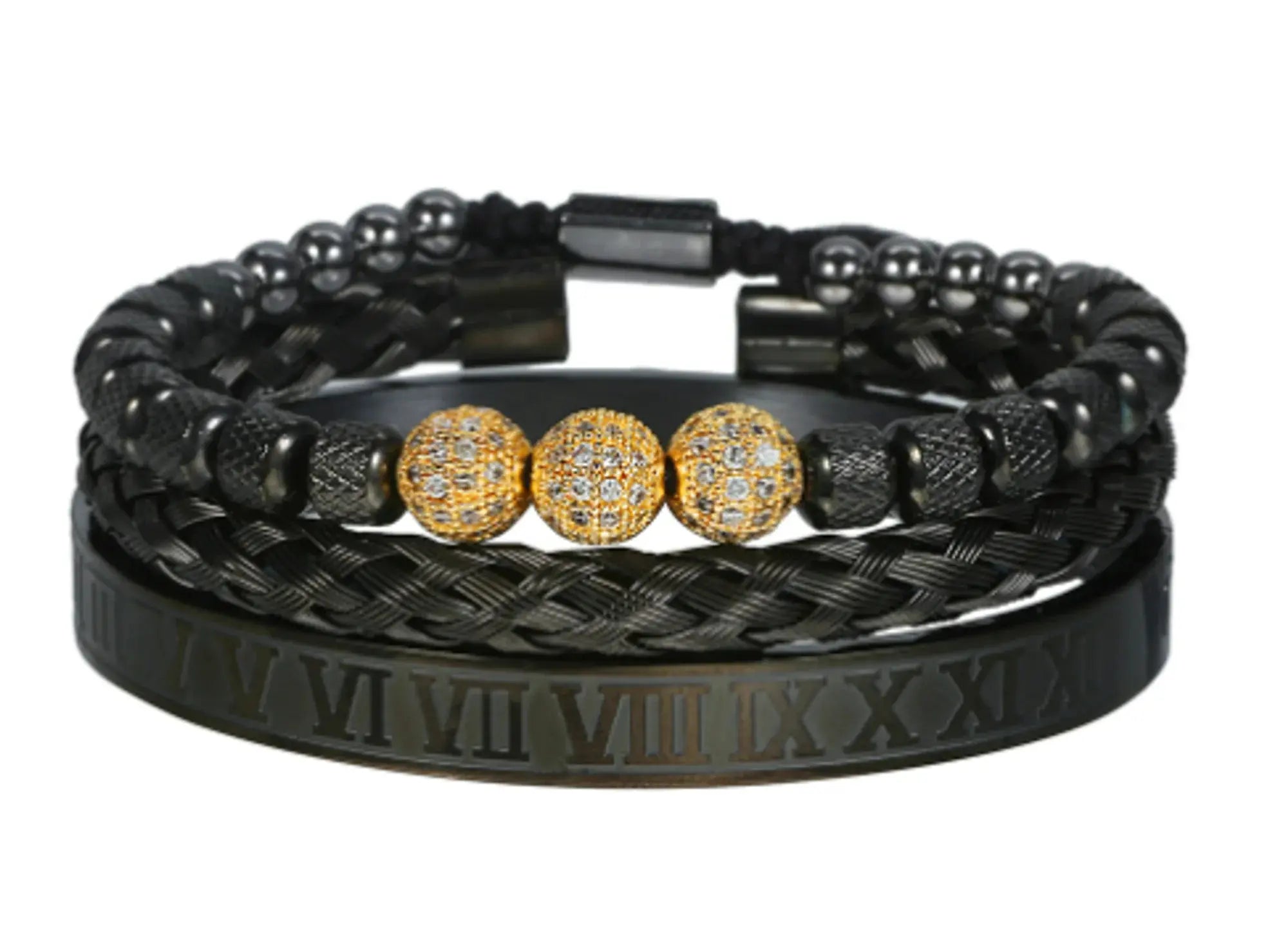 Luxury Micro Pave CZ Round Beads Royal Charm Men Bracelets Vivareflex Online