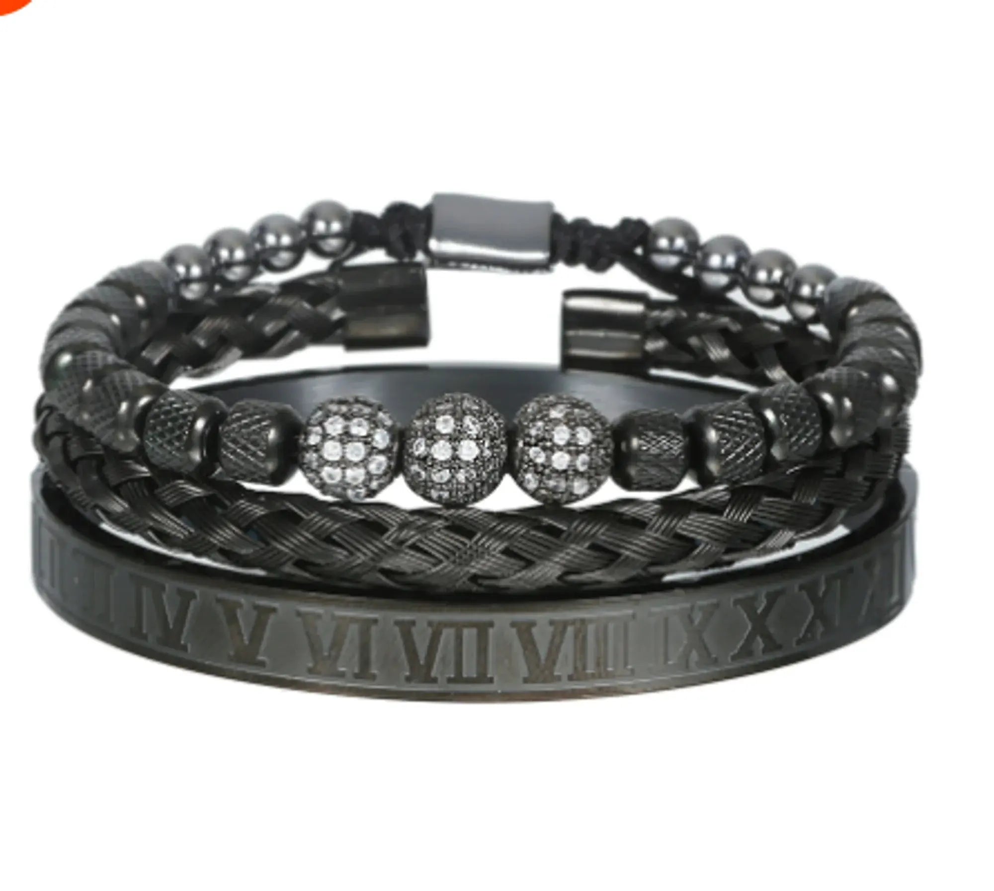 Luxury Micro Pave CZ Round Beads Royal Charm Men Bracelets Vivareflex Online