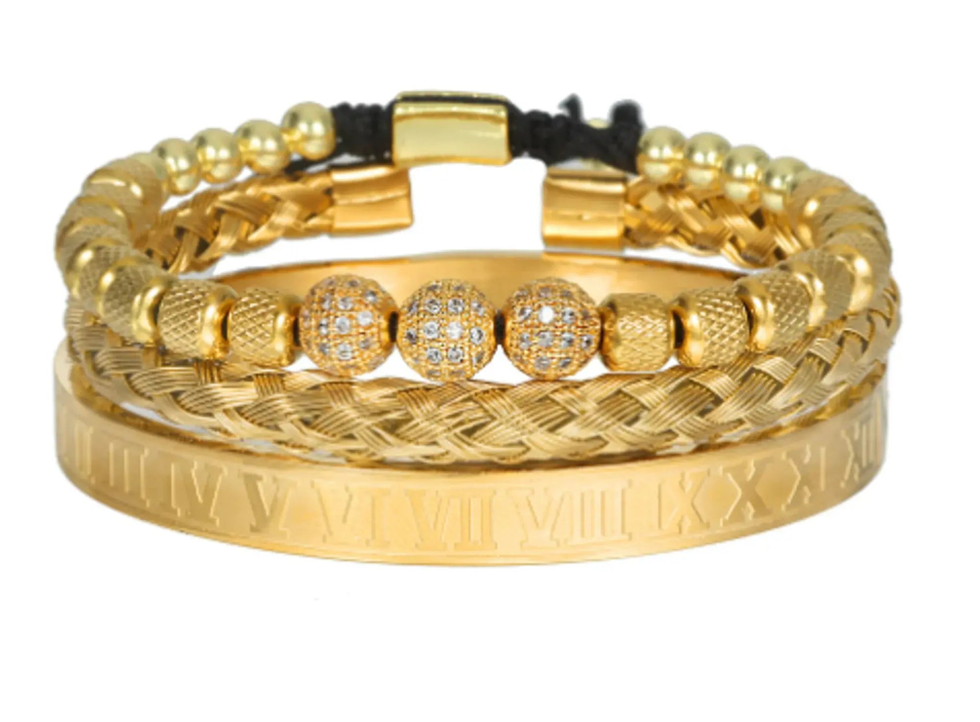 Luxury Micro Pave CZ Round Beads Royal Charm Men Bracelets Vivareflex Online