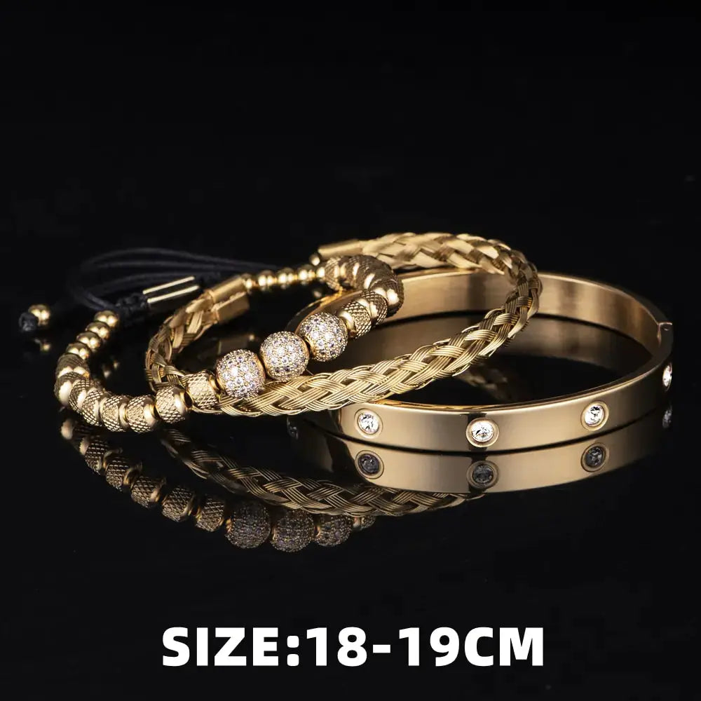 Luxury Micro Pave CZ Round Beads Royal Charm Men Bracelets Vivareflex Online