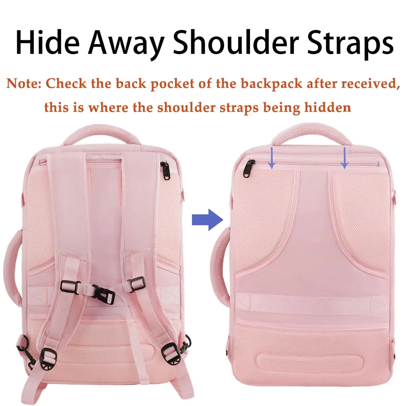 MATEIN Pink Travel Backpack for Women – Airline Approved, Expandable, 35L Convertible Weekender Backpack - Vivareflex Online