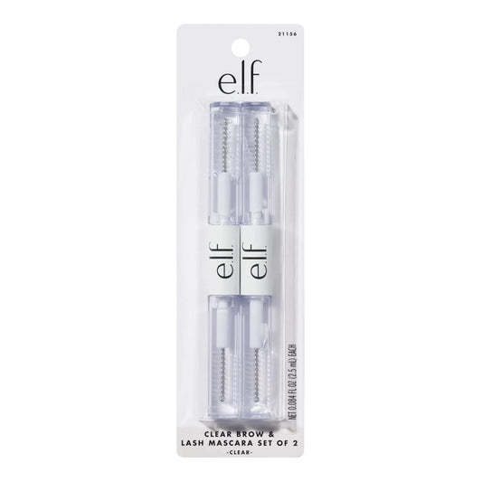 e.l.f. Clear Lash & Brow Mascara 2-Pack | Conditioning Clear Brow & Lash Gel for Grooming