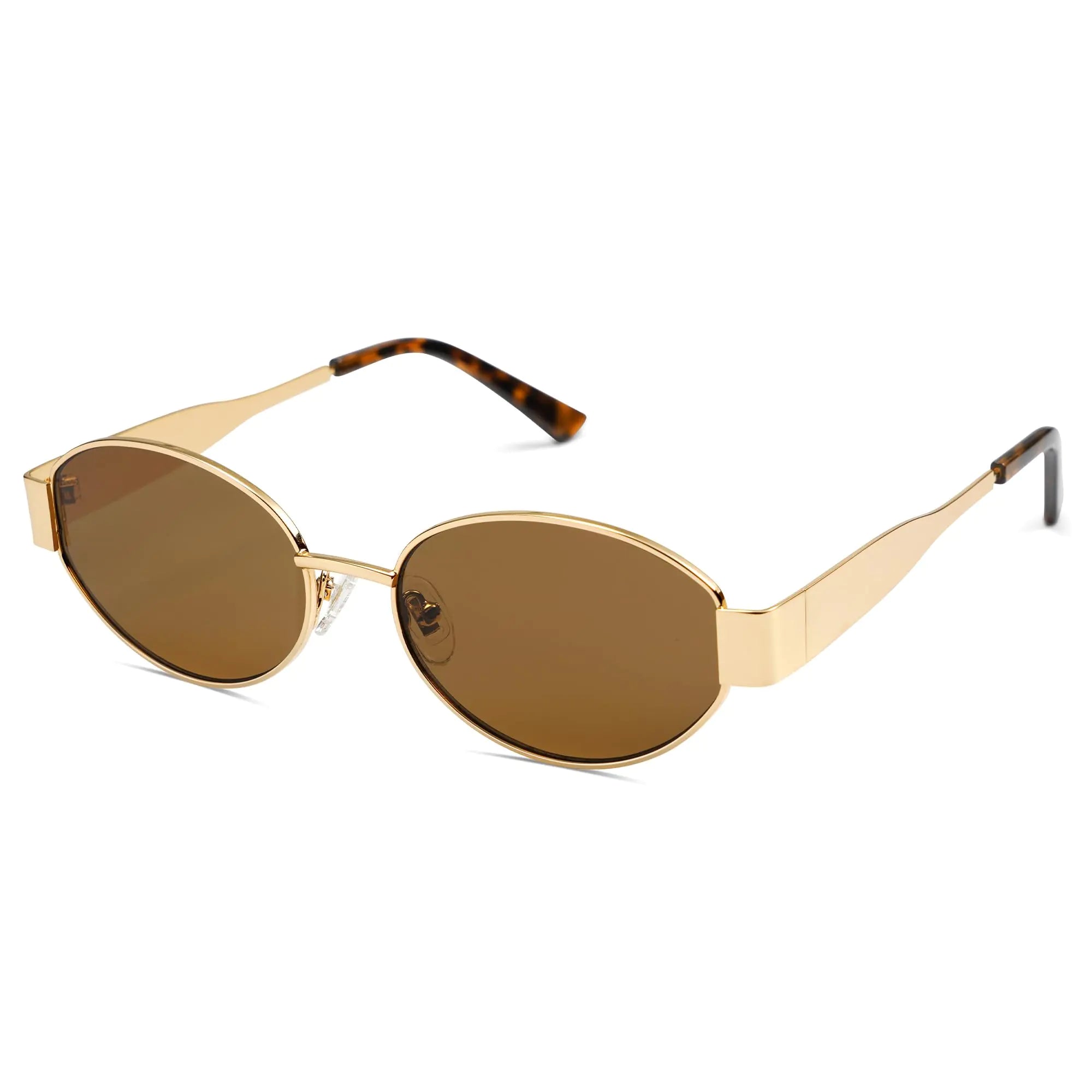 SOJOS Retro Oval Sunglasses for Women Men Trendy Sun Glasses Classic Shades UV400 Protection SJ1217 Gold/Grey - Vivareflex Online