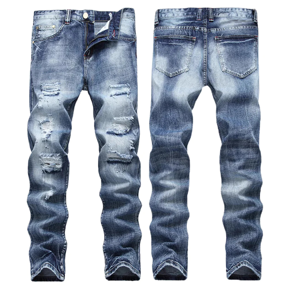 Fashionable Ripped Skinny Jeans for Men Vivareflex Online