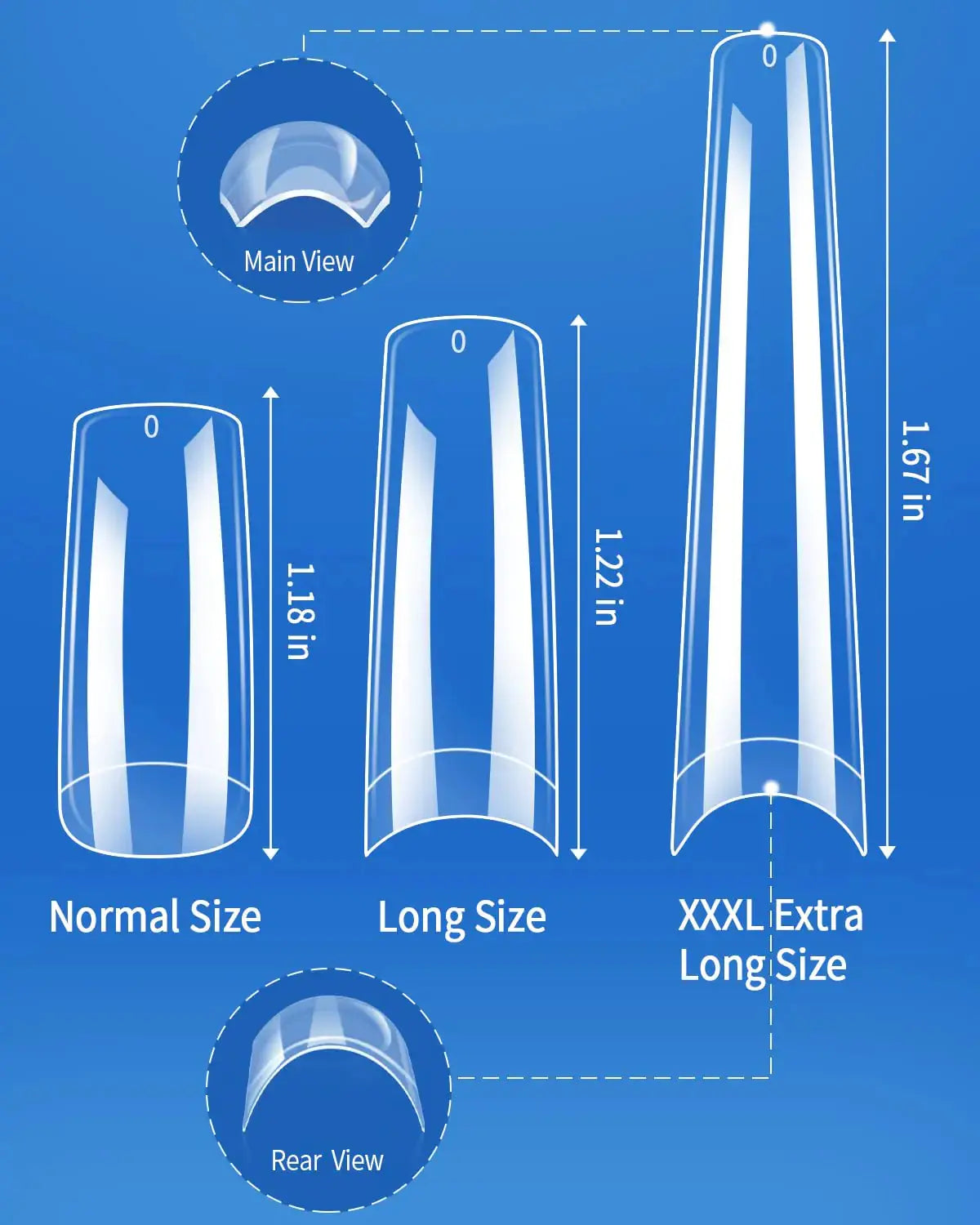 MORGLES Coffin Nail Tips - 240PCS Extra Long Acrylic Nail Tips_Vivareflex_Online