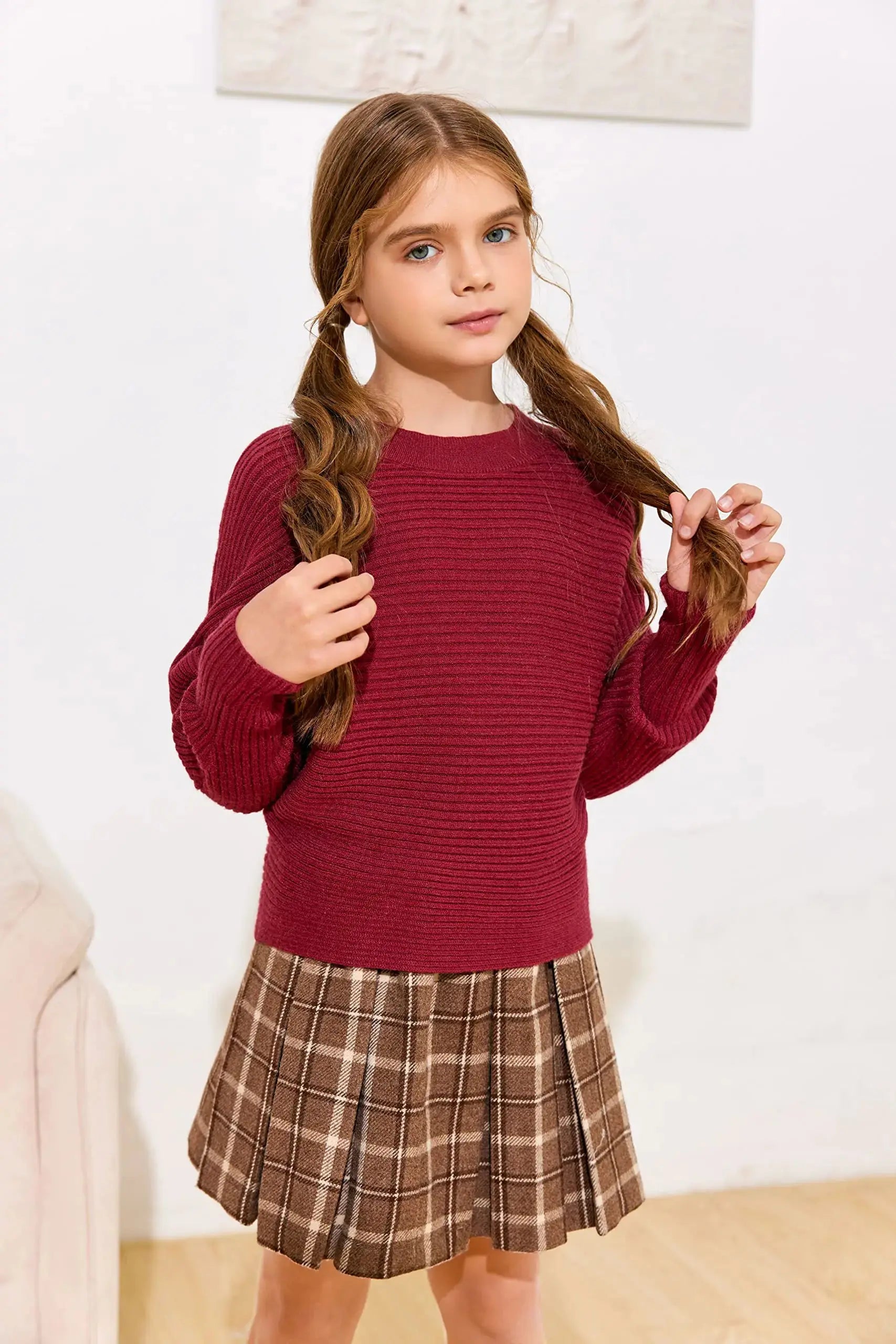 Mafulus Girl's Oversized Crewneck Jumper Shirts - Long Sleeve_Vivareflex_Online