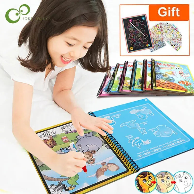 Magic Water Drawing Coloring  Book - Vivareflex Online