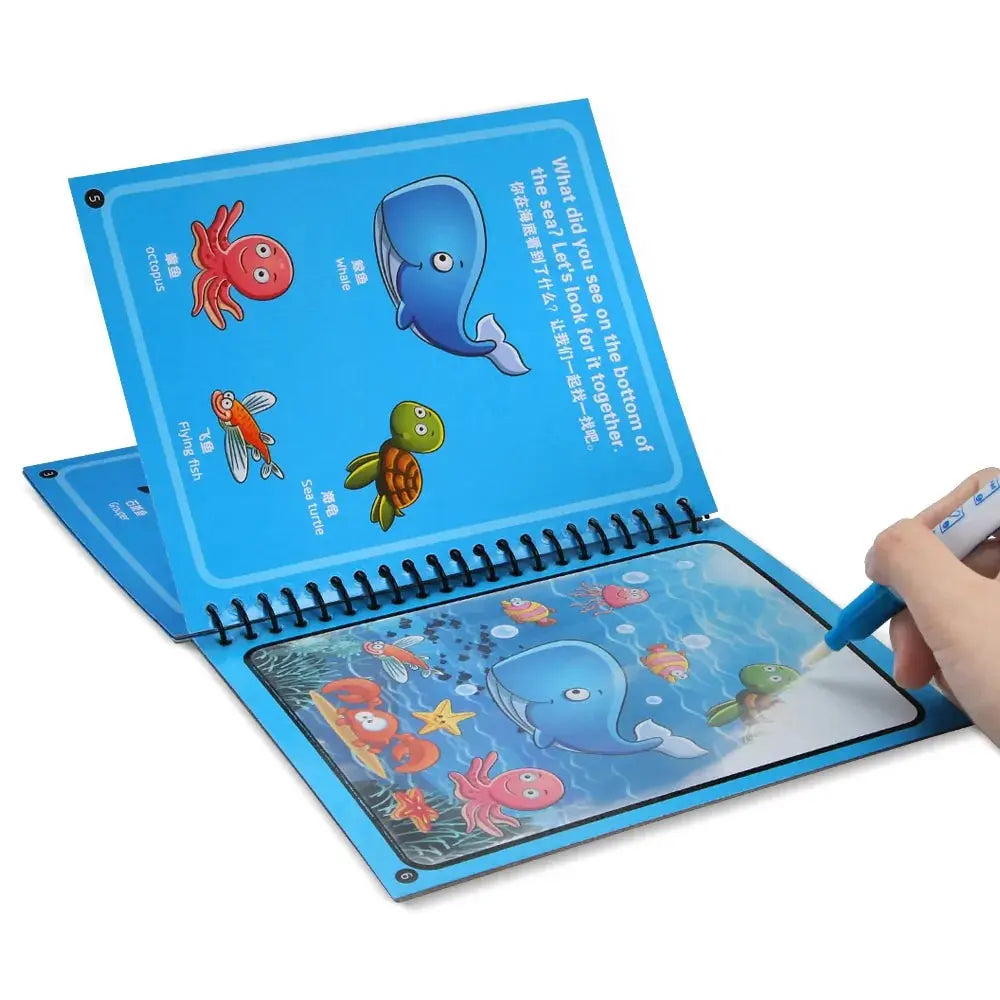 Magic Water Drawing Coloring  Book - Vivareflex Online