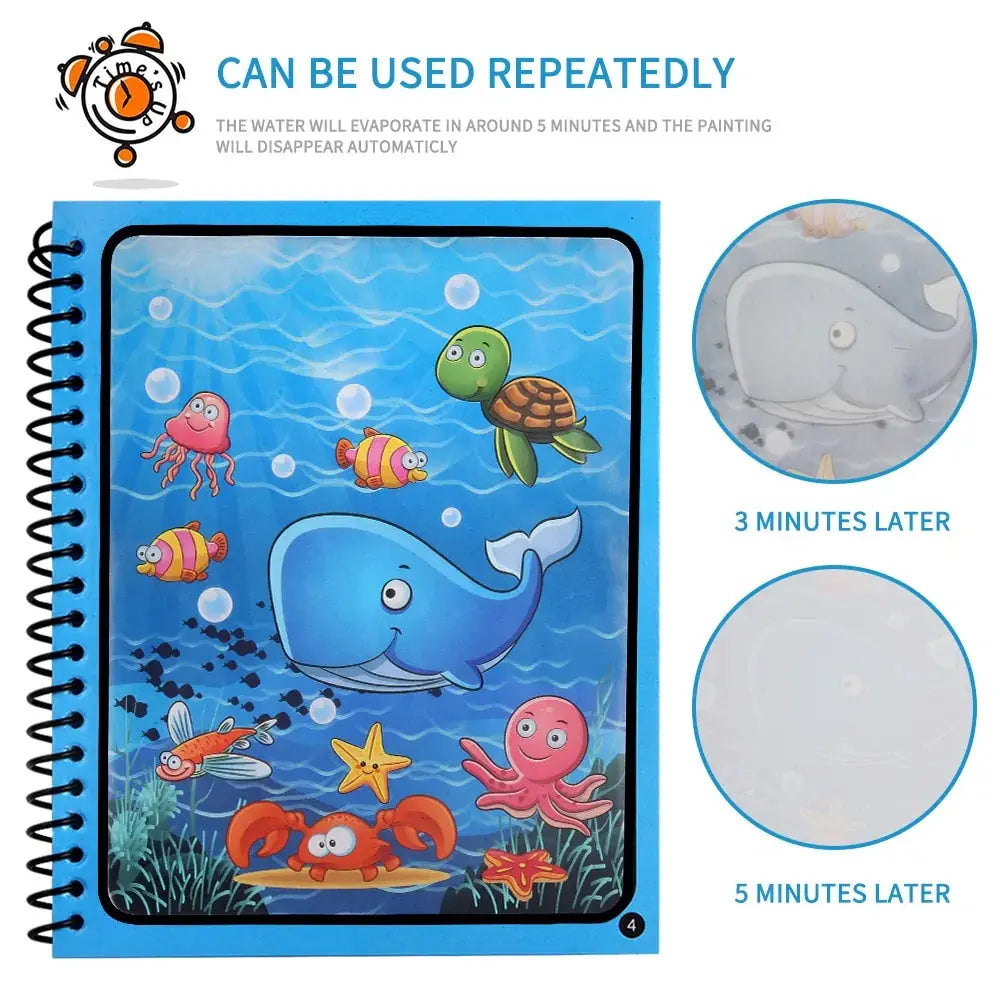 Magic Water Drawing Coloring  Book - Vivareflex Online