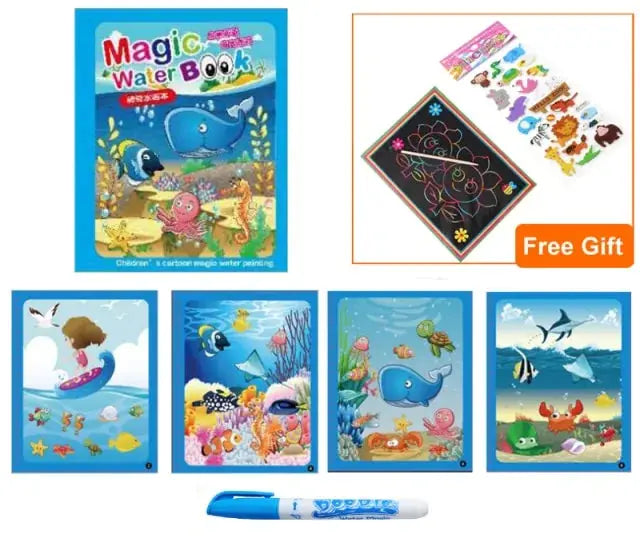 Magic Water Drawing Coloring  Book - Vivareflex Online
