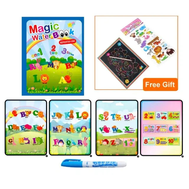 Magic Water Drawing Coloring  Book - Vivareflex Online