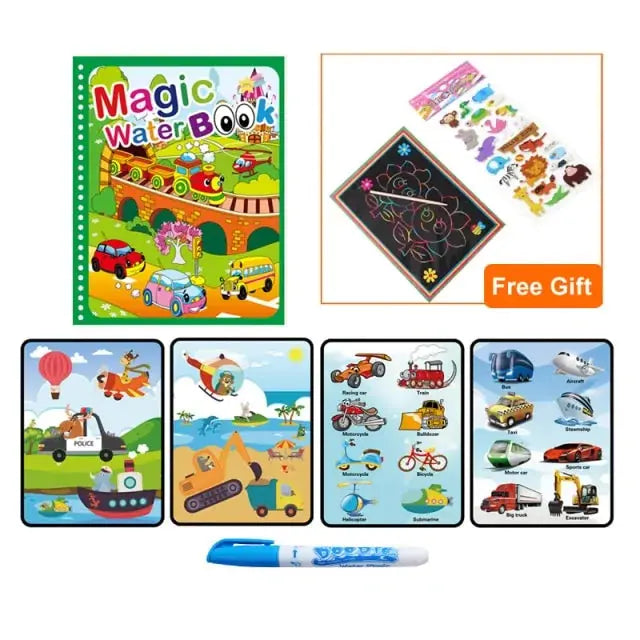 Magic Water Drawing Coloring  Book - Vivareflex Online