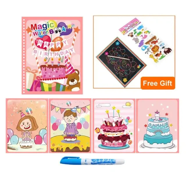 Magic Water Drawing Coloring  Book - Vivareflex Online