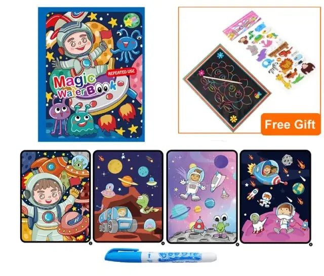 Magic Water Drawing Coloring  Book - Vivareflex Online
