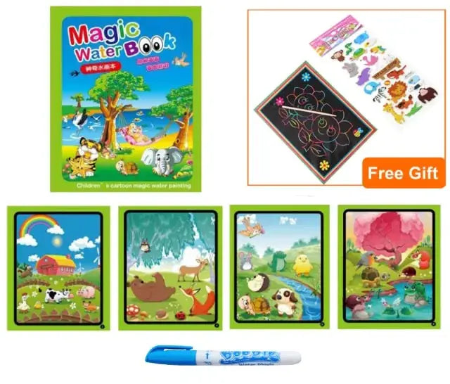 Magic Water Drawing Coloring  Book - Vivareflex Online