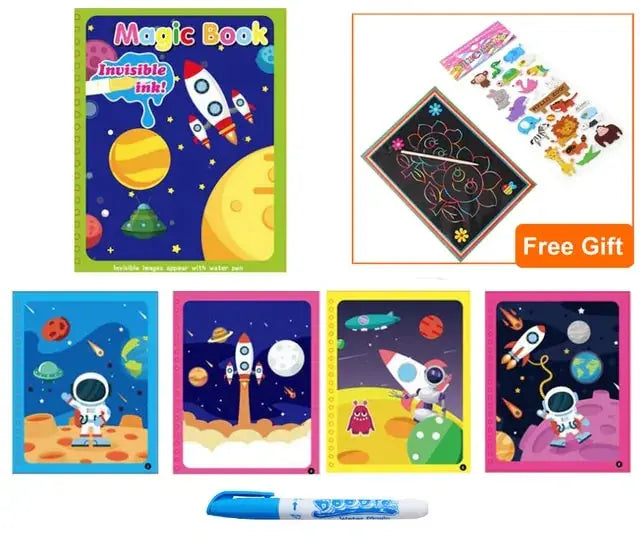 Magic Water Drawing Coloring  Book - Vivareflex Online