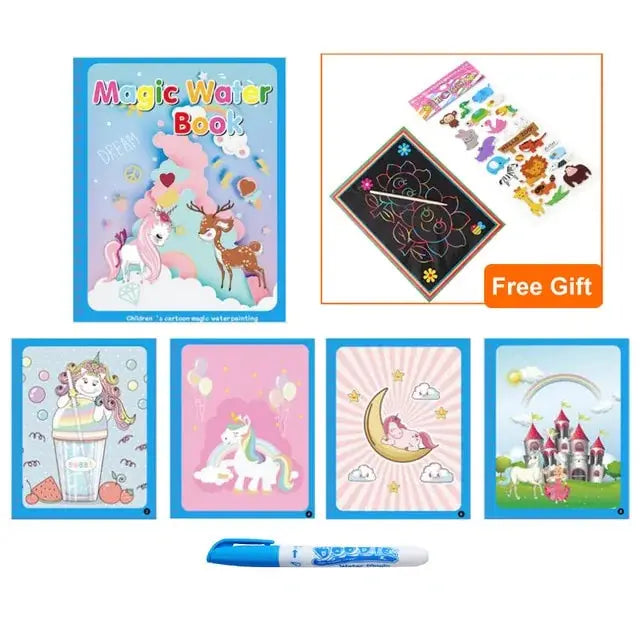 Magic Water Drawing Coloring  Book - Vivareflex Online