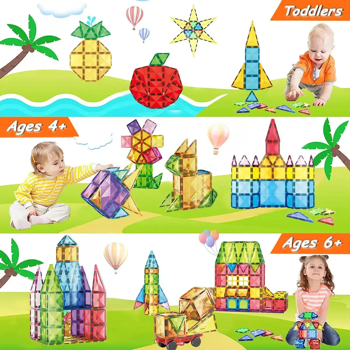 Magnetic Blocks Toys For Kids - Vivareflex Online