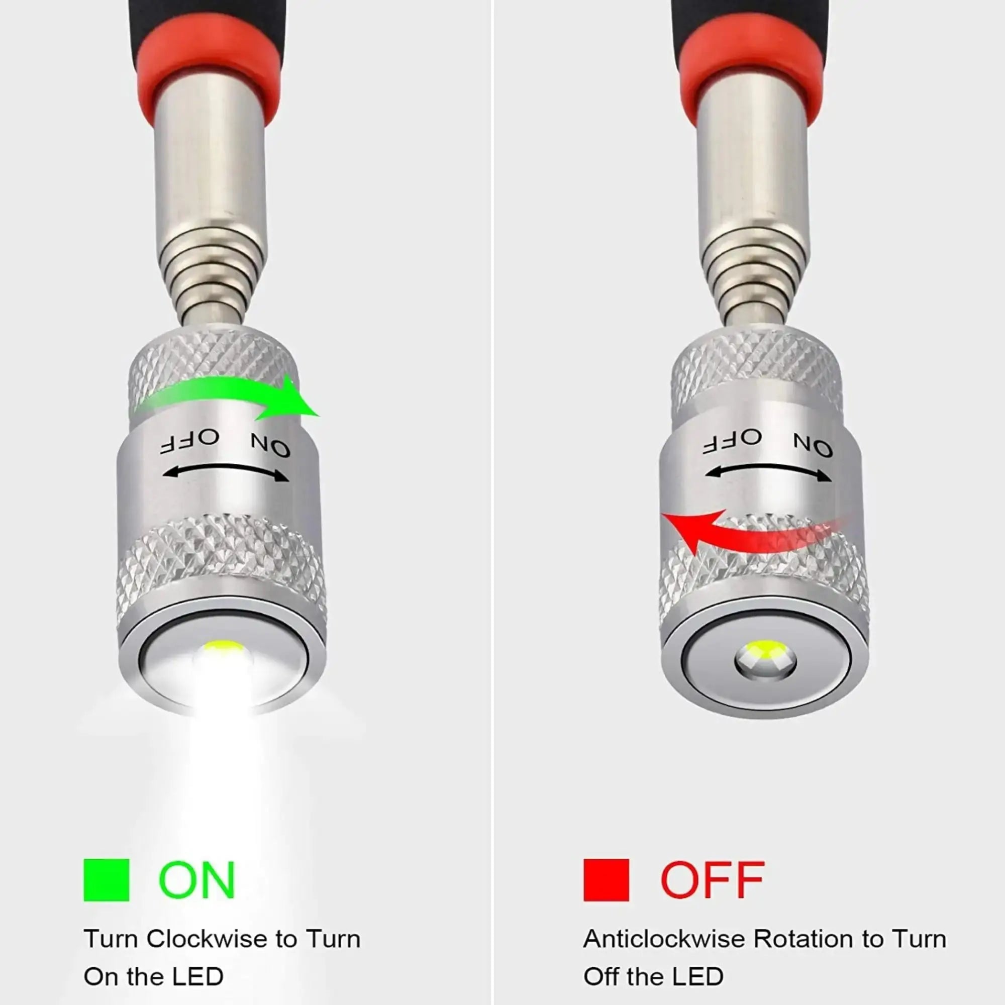 Magnetic Pick Up Tool with LED Light (2-Pack) Vivareflex Online