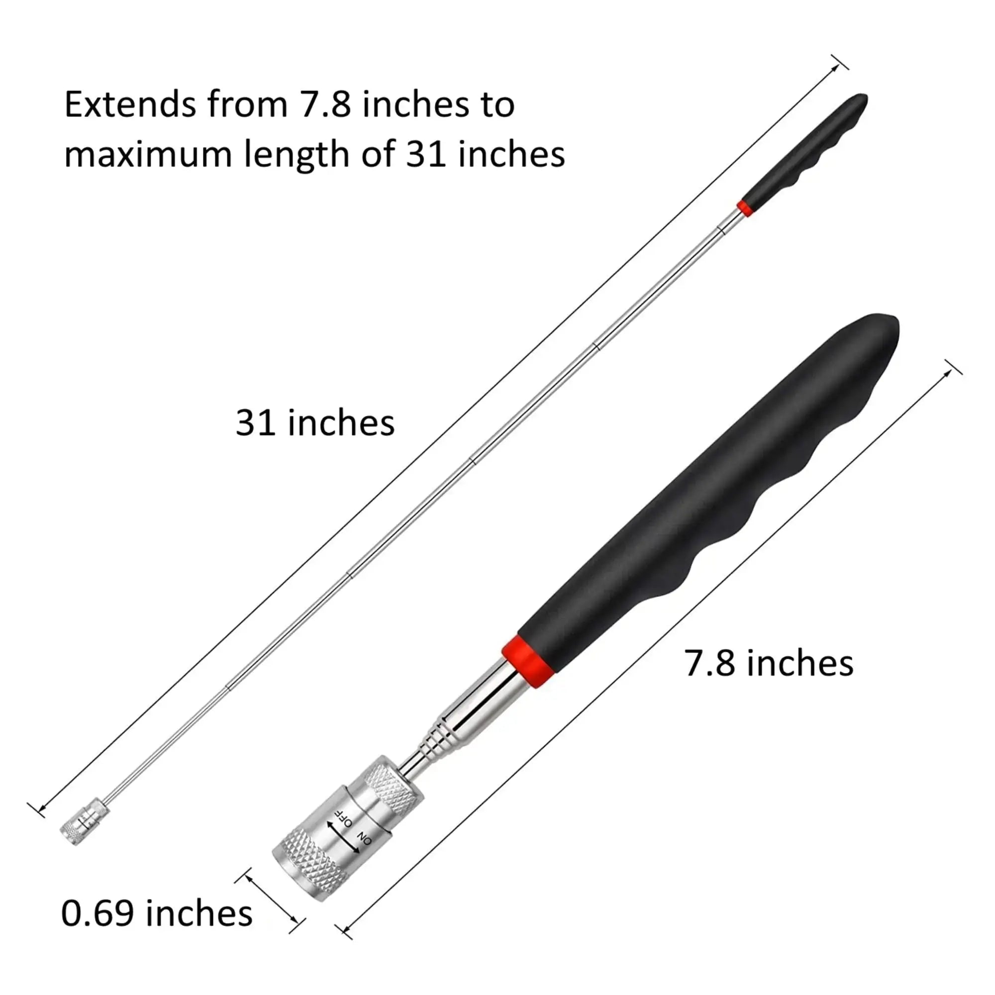 Magnetic Pick Up Tool with LED Light (2-Pack) Vivareflex Online