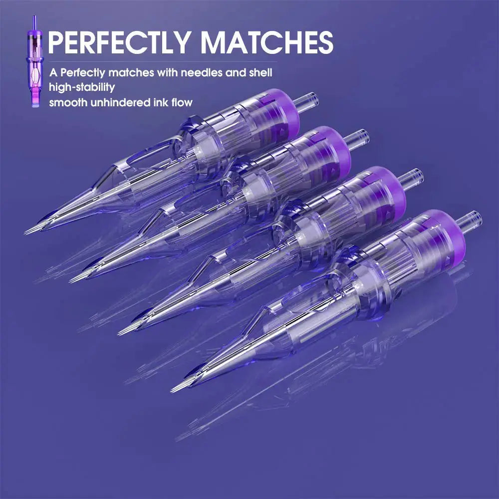 Tattoo Cartridges 20pcs Disposable Needles - Round Shader_Vivareflex_Online