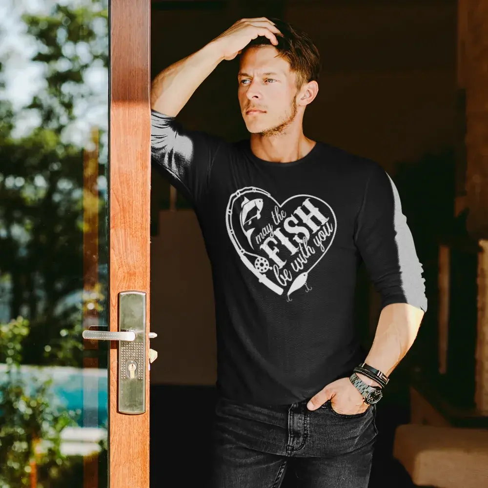 May The Fish Be With You Men Long Sleeve Shirt Vivareflex Online