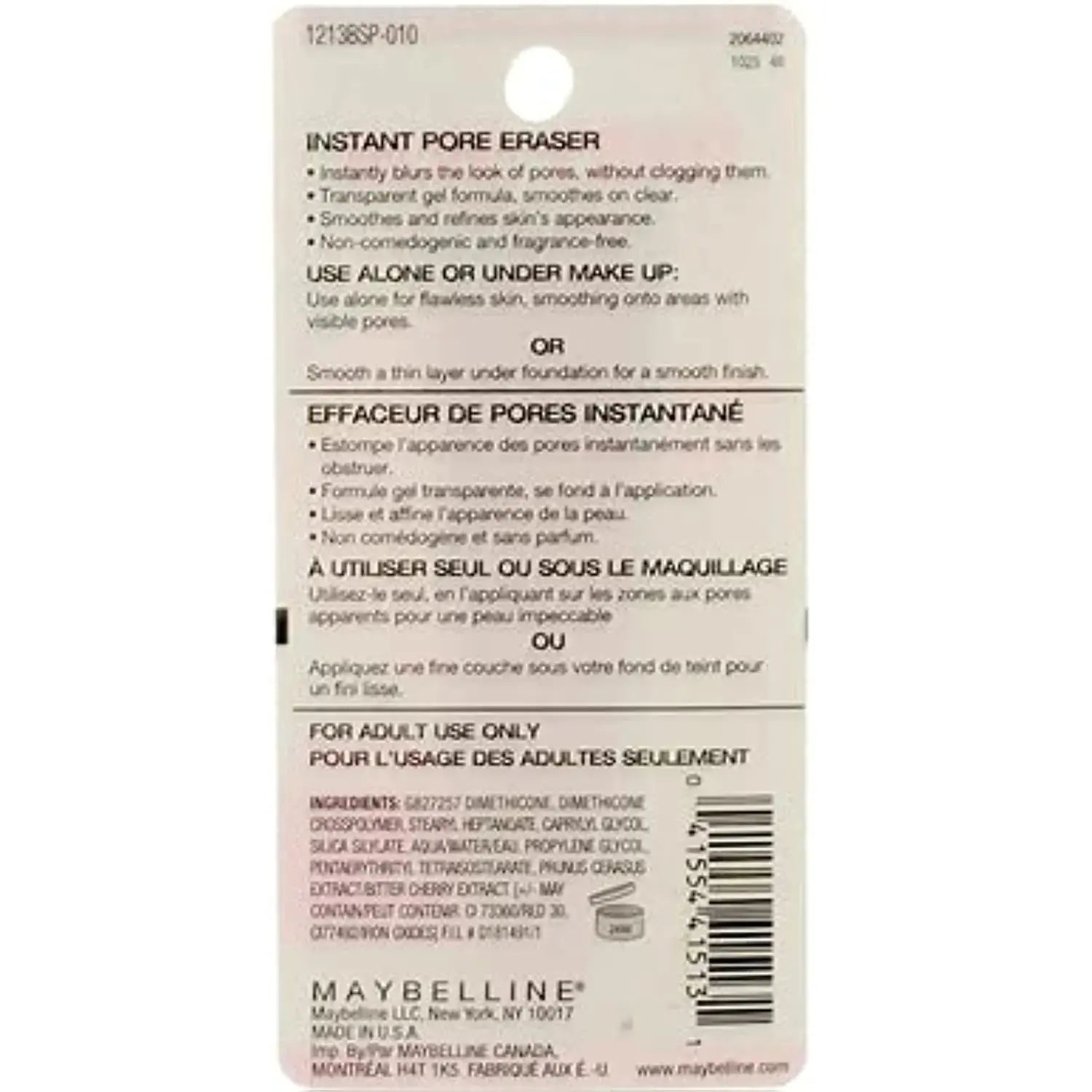 Maybelline Baby Skin Instant Pore Eraser Primer Makeup, Clear, 2 Count 0.67 Fl Oz (PACK OF 2) - Vivareflex Online