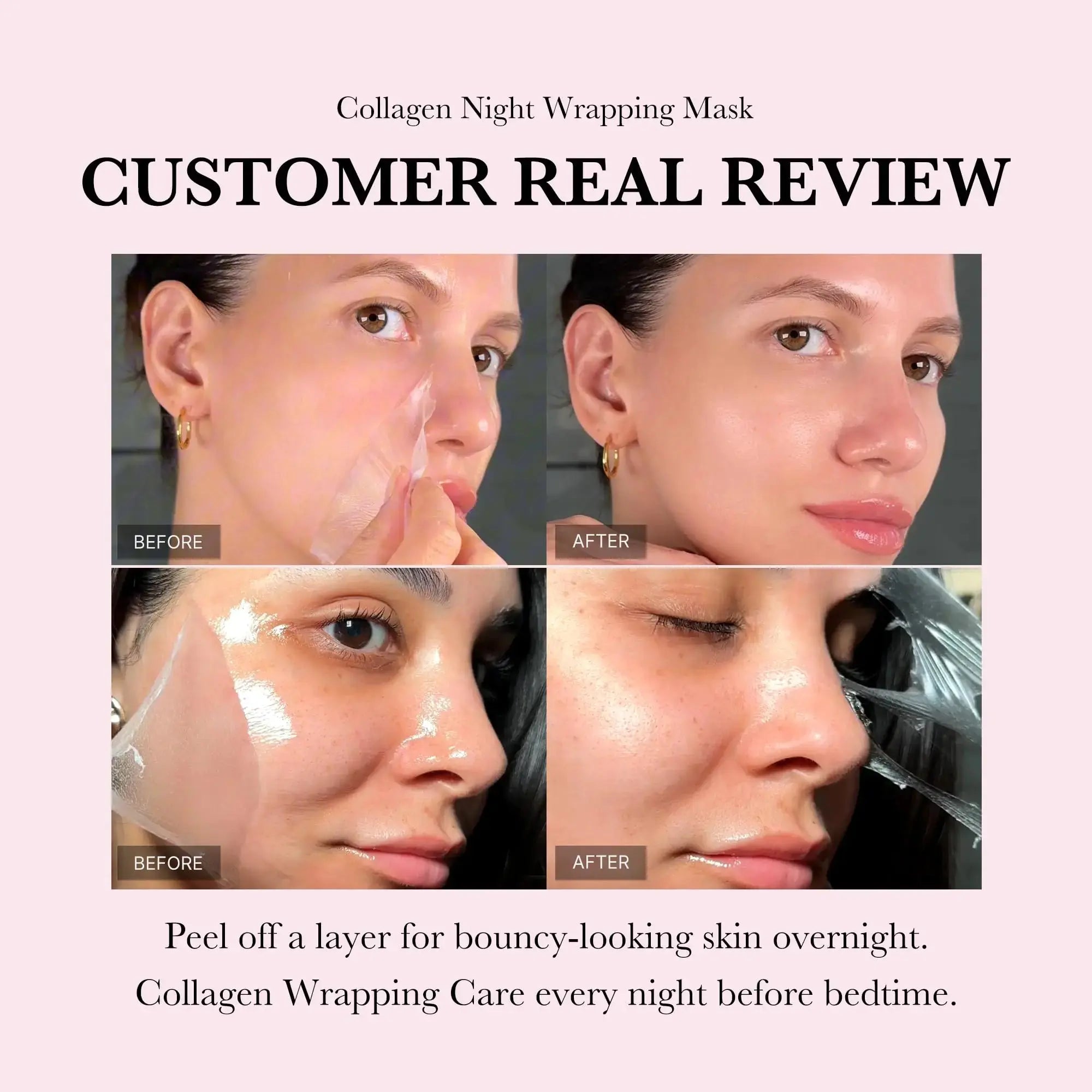 Medicube Collagen Overnight Wrapping Peel-Off Facial Mask Pack - Elasticity & Hydration Care - Vivareflex Online