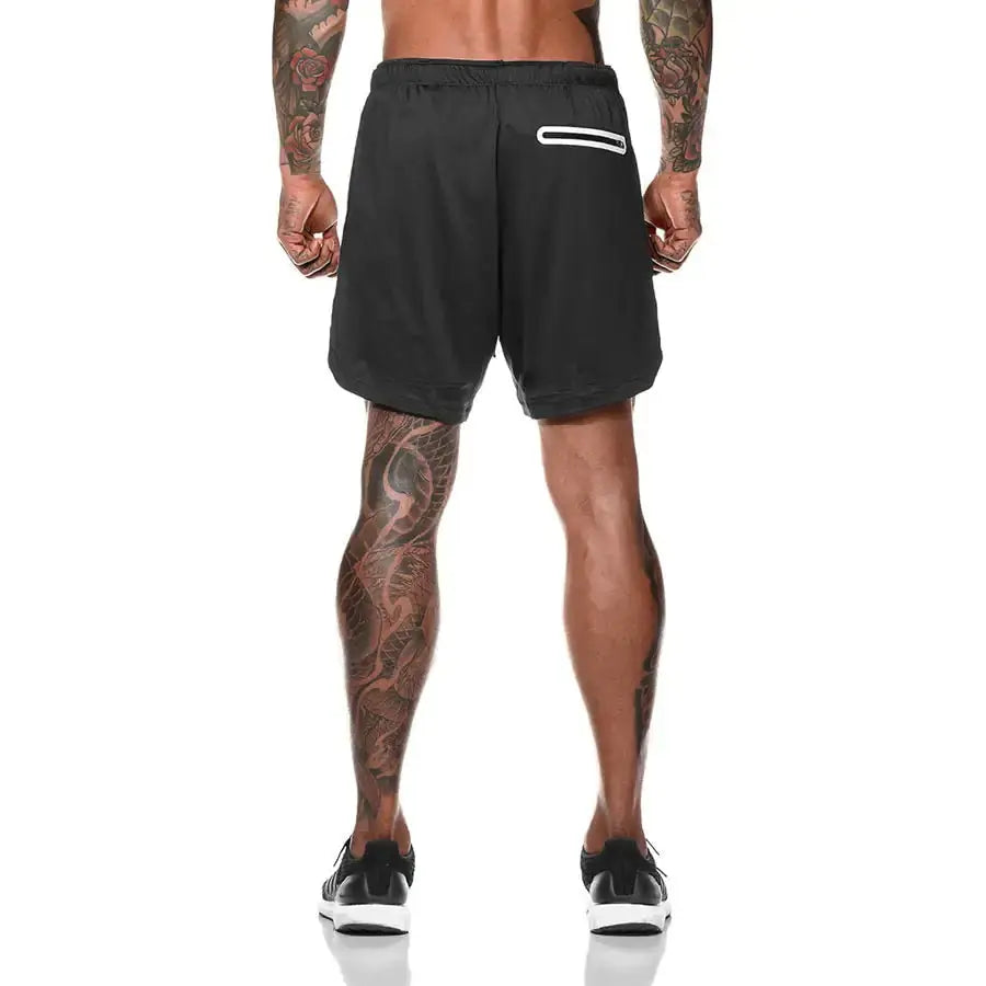 Men 2 in 1 Running Shorts Jogging Gym Fitness Vivareflex Online