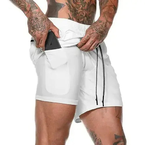 Men 2 in 1 Running Shorts Jogging Gym Fitness Vivareflex Online