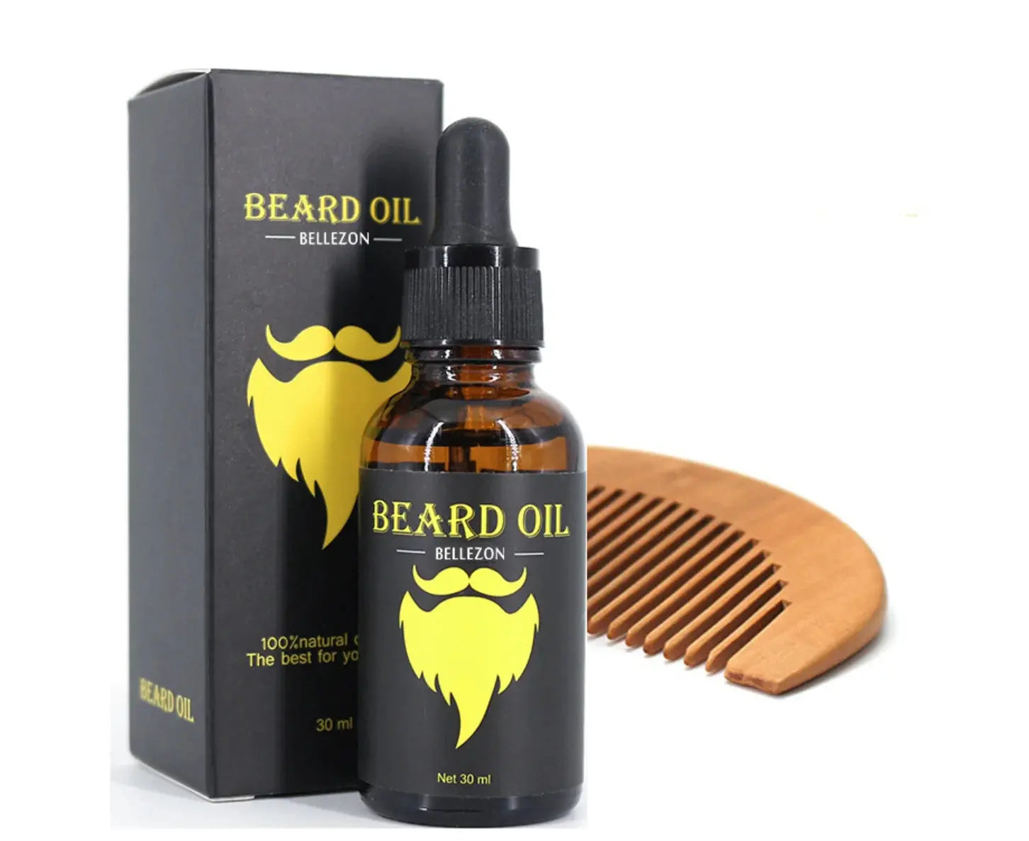Men Beard Growth  Oil Kit Soften Hair Growth Nourishing Enhancer Beard Wax Balm Moustache Oil Leave-In Conditioner Beard Care Vivareflex Online
