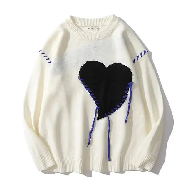 Men Hip Hop Vintage Casual Loose O-Neck College Style Pullover Couples Vivareflex Online