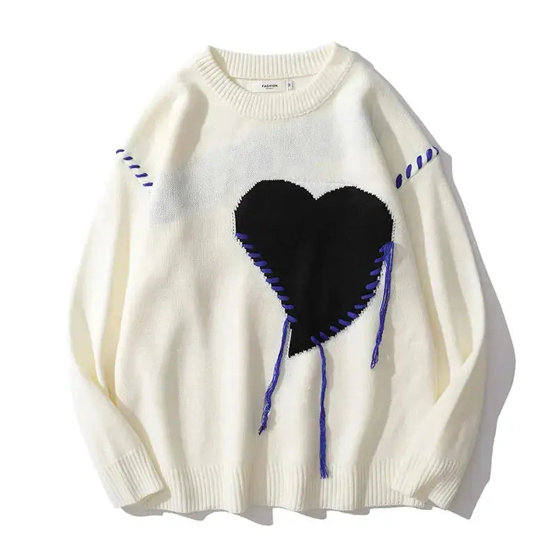 Men Hip Hop Vintage Casual Loose O-Neck College Style Pullover Couples Vivareflex Online
