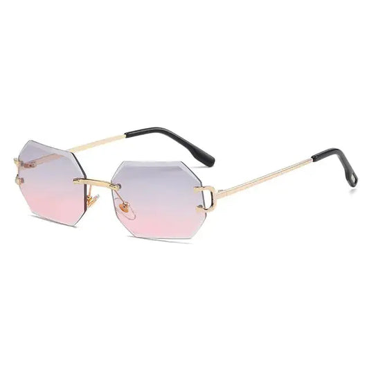 Men Rimless Octagonal Vintage Shades Vivareflex Online
