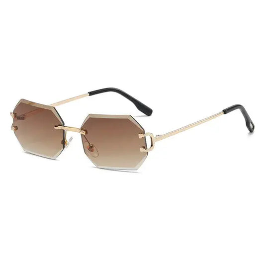 Men Rimless Octagonal Vintage Shades Vivareflex Online