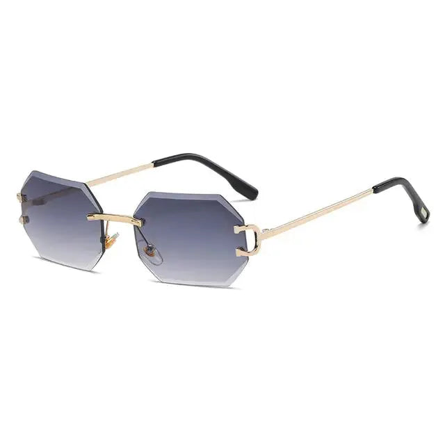 Men Rimless Octagonal Vintage Shades Vivareflex Online