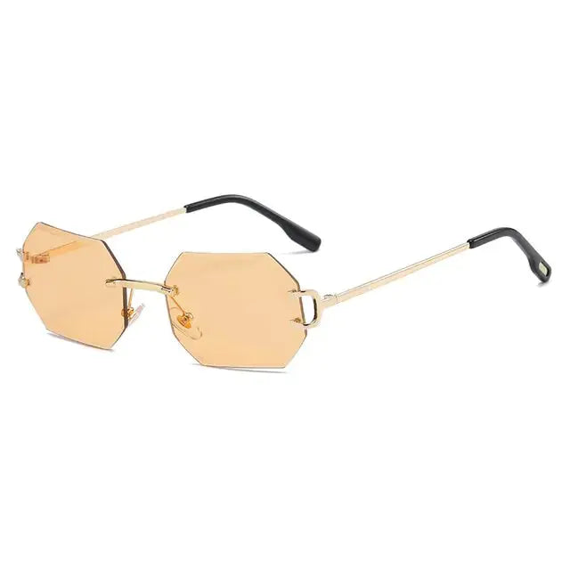 Men Rimless Octagonal Vintage Shades Vivareflex Online
