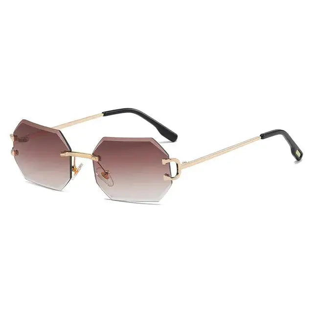 Men Rimless Octagonal Vintage Shades Vivareflex Online
