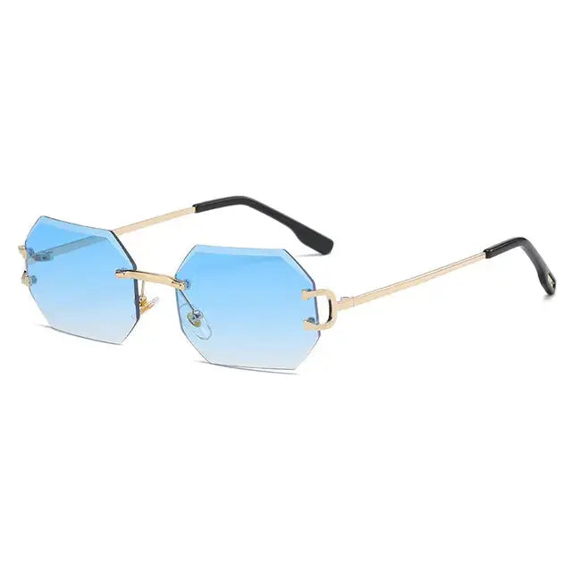 Men Rimless Octagonal Vintage Shades Vivareflex Online