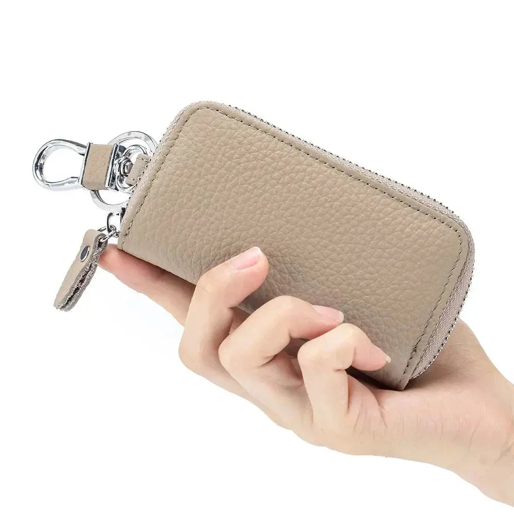 Men Women Genuine Leather Key Holder Wallet Key Wallet Organizer Bag Car Key Case Pouch Multifunctional Small Wallet Mini Purse Ultimate Bag Store