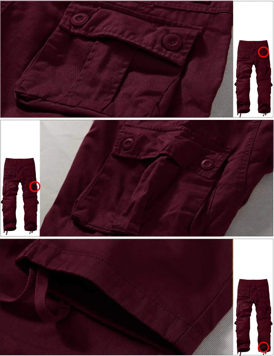 Men Wild Cargo Pants 36 Red_Vvareflex_Online