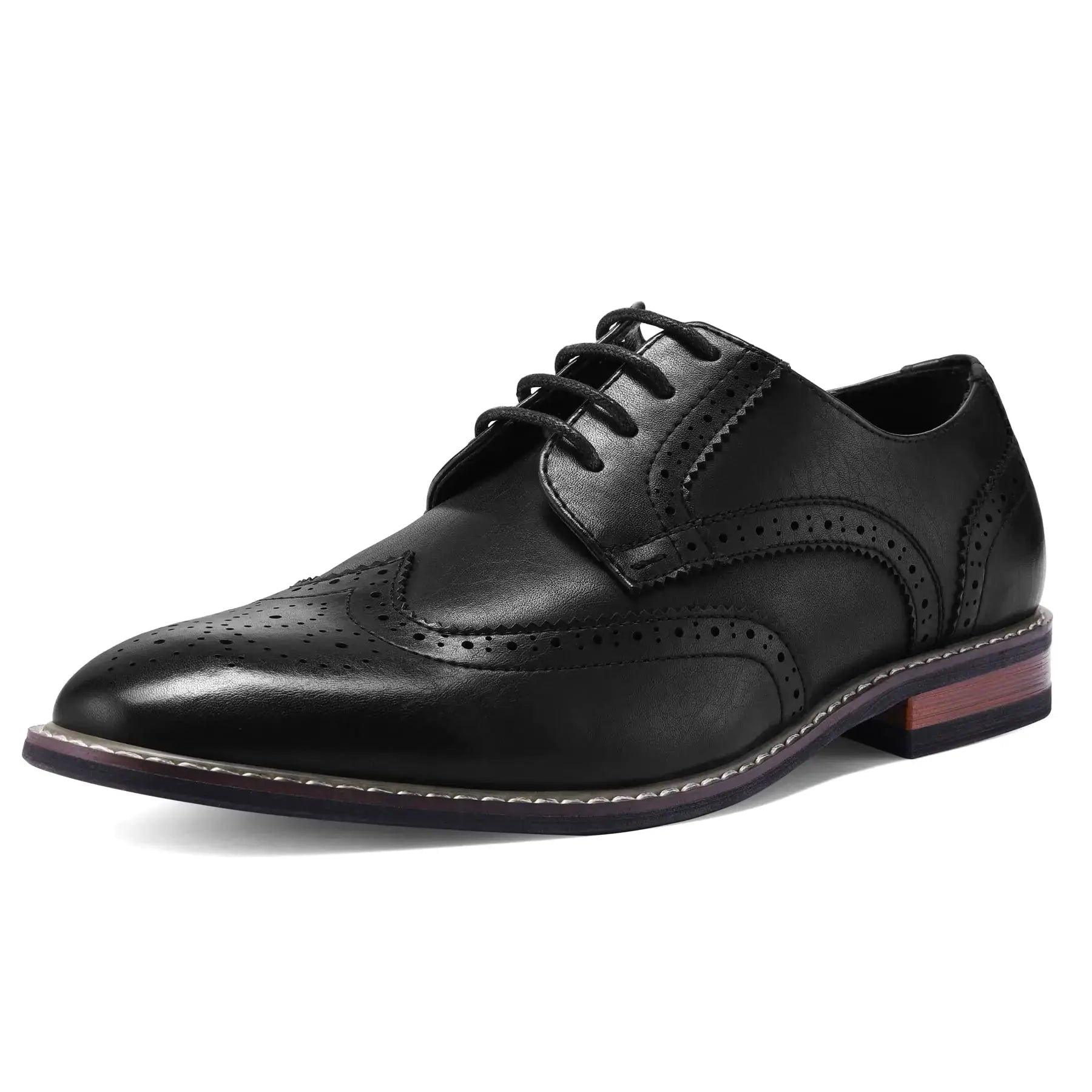 Men's Dress Shoes Formal Business Classic Lace Up Wingtip Oxford Shoes 13 Wide Wingtip Black - Vivareflex Online