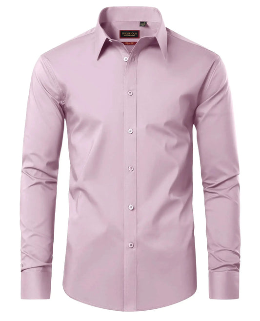 Mens Dress Shirts Long Sleeve Dress Shirts for Men Cotton Button Down Shirt Medium Baby Pink - Vivareflex Online